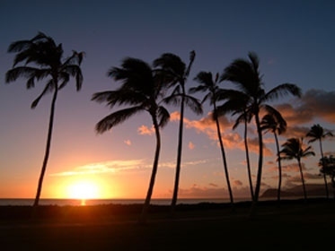 Red Orange Sunset at Makaha #10136B