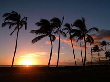 Red Orange Sunset at Makaha #10136B